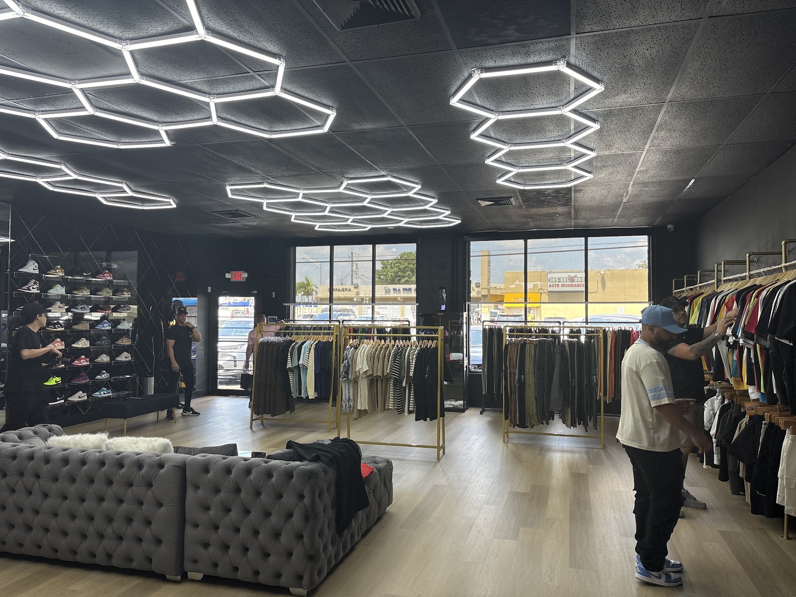 Boutique rack of curated garments