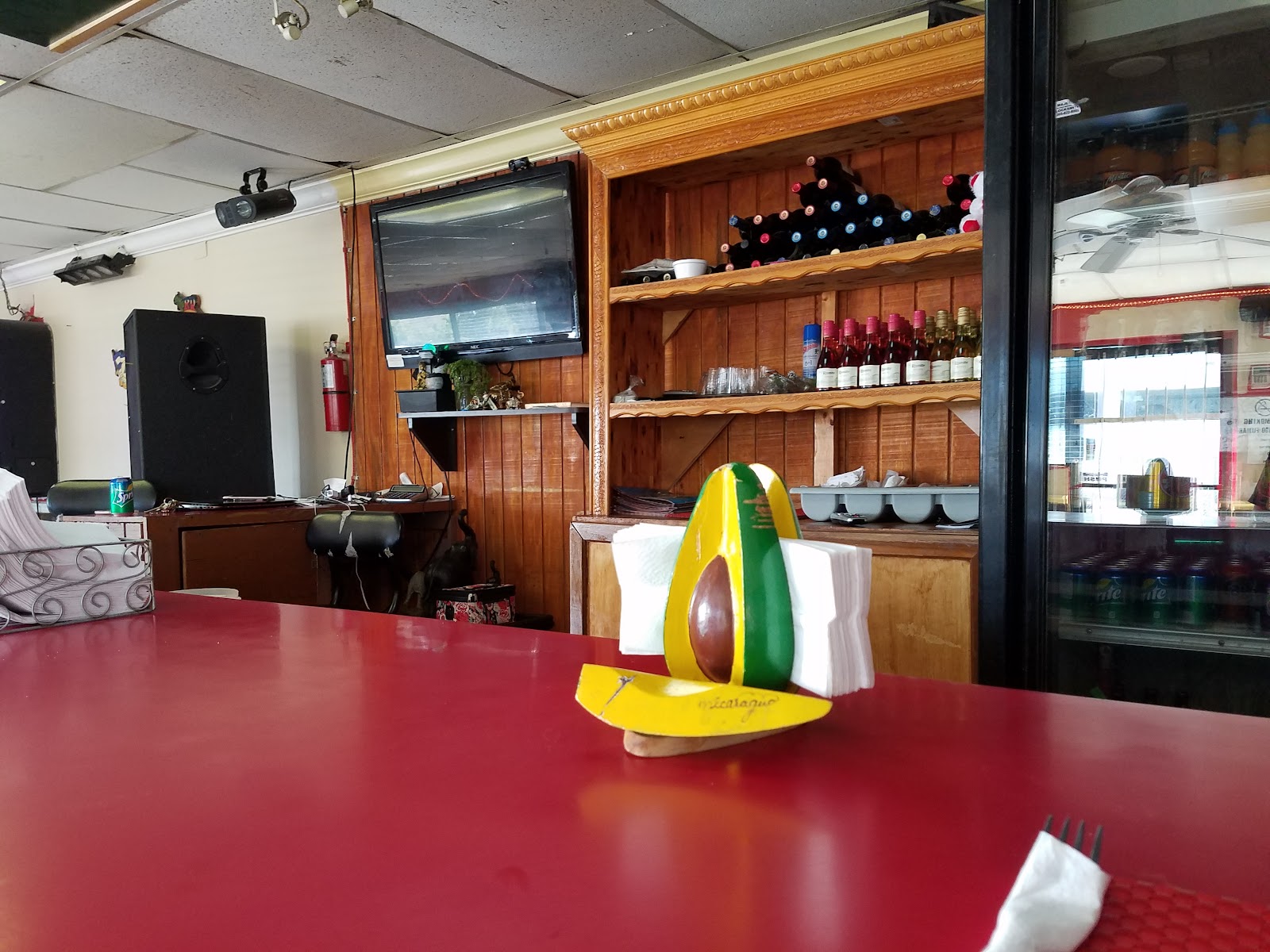 Dimly lit candlelit corner table