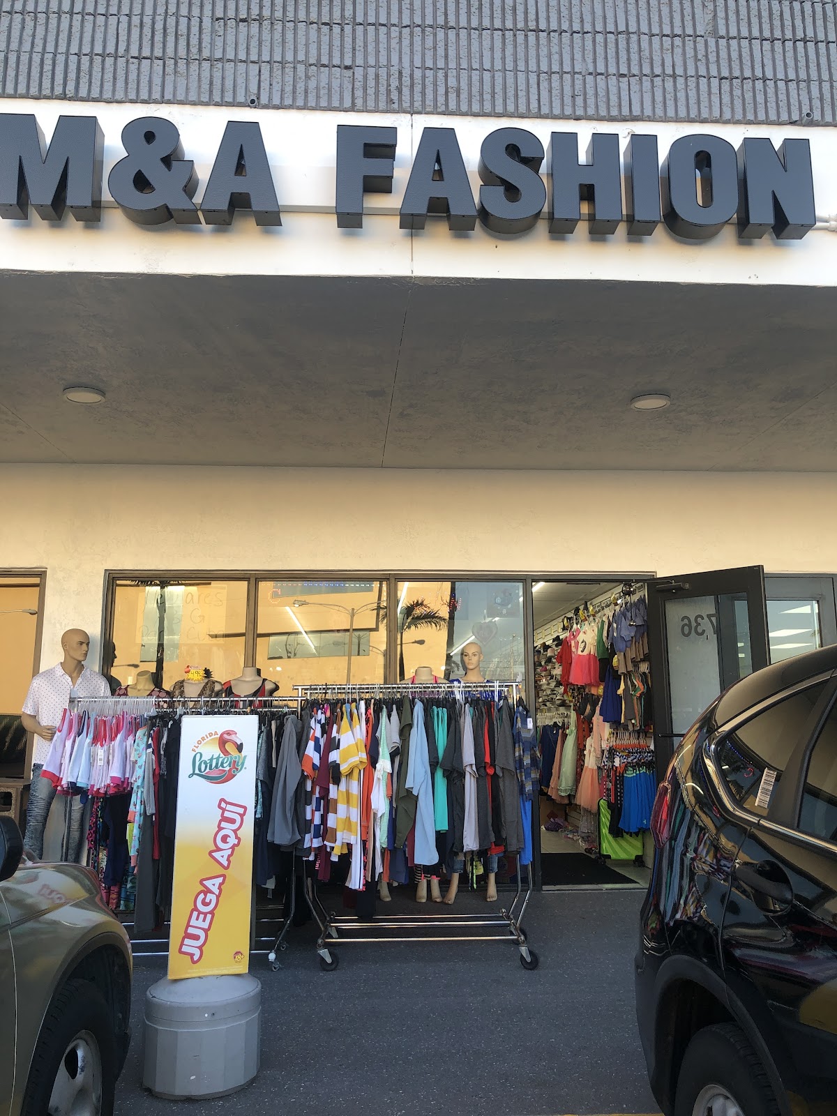 Boutique rack of curated garments